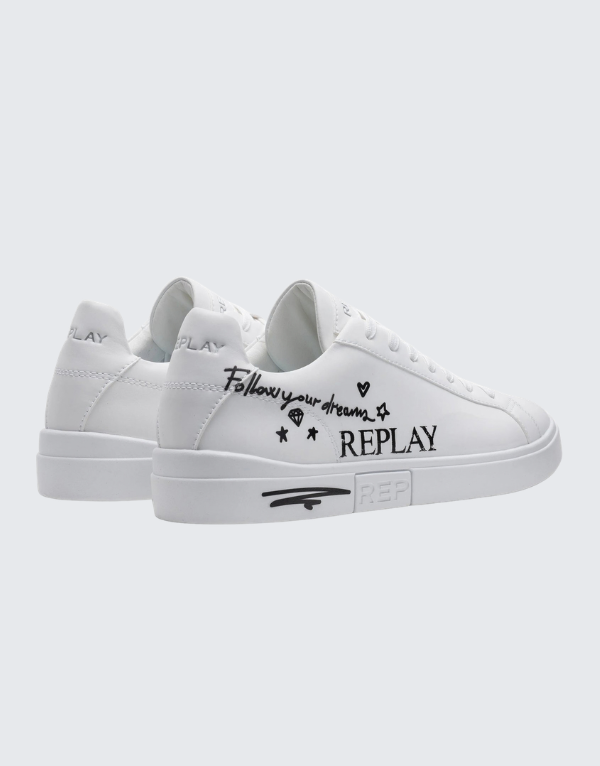 Replay Polys Doodle Sa White
