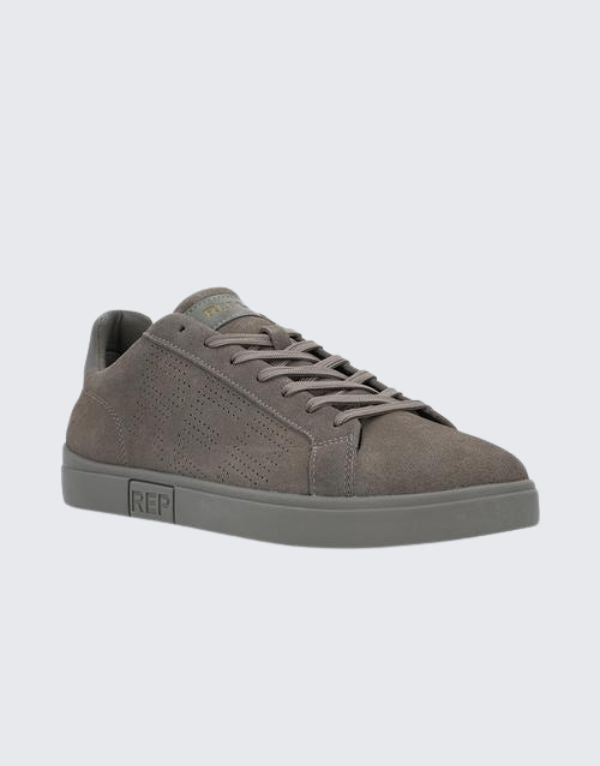 Replay Polys Studio Suede Sneakers In Grey Men