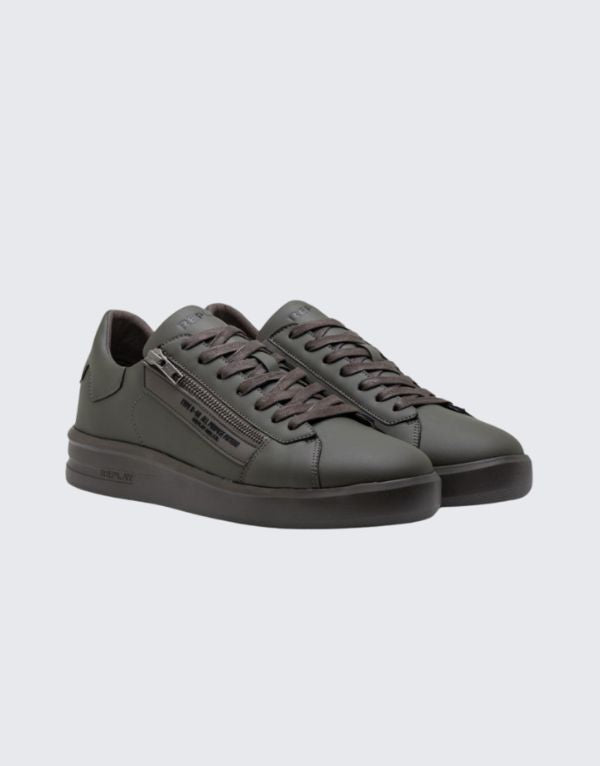 Replay University M Zip T-Shirt In Military Green Men