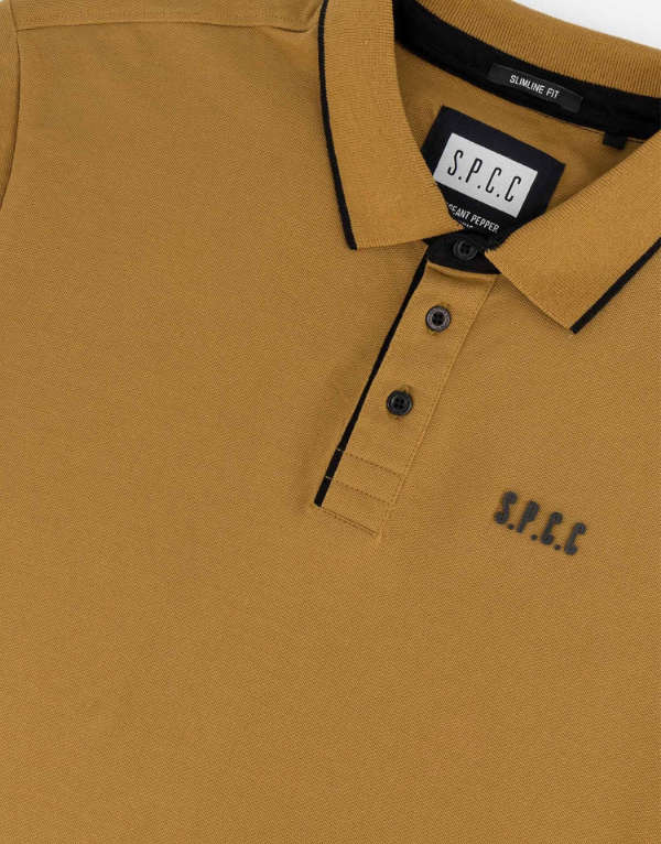 S.P.C.C Amos Golfer T-Shirt In Mustard For Men