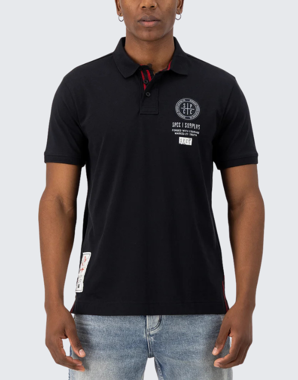 S.P.C.C. Roarke Short Sleeve Golfer Charcoal