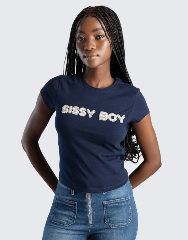 Sissy Boy Baby Short Sleeve T-Shirt Navy