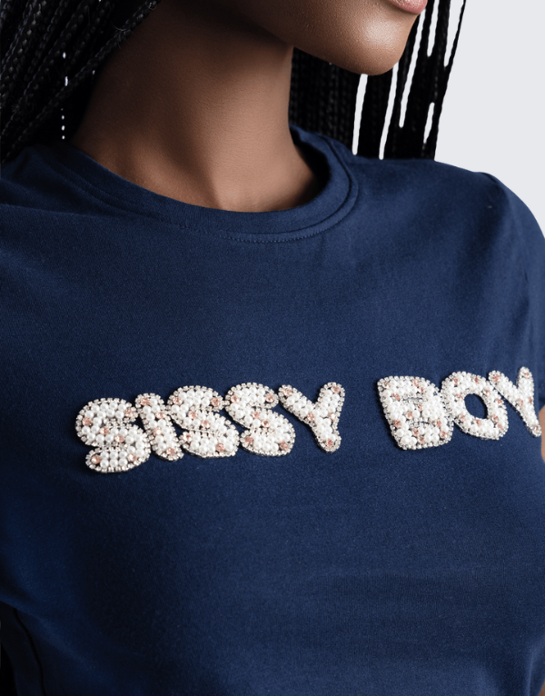 Sissy Boy Baby Short Sleeve T-Shirt Navy