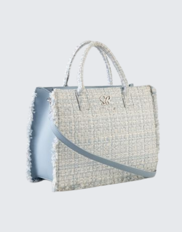 Sissy Boy Bouclé Tote Bag In Blue Womens