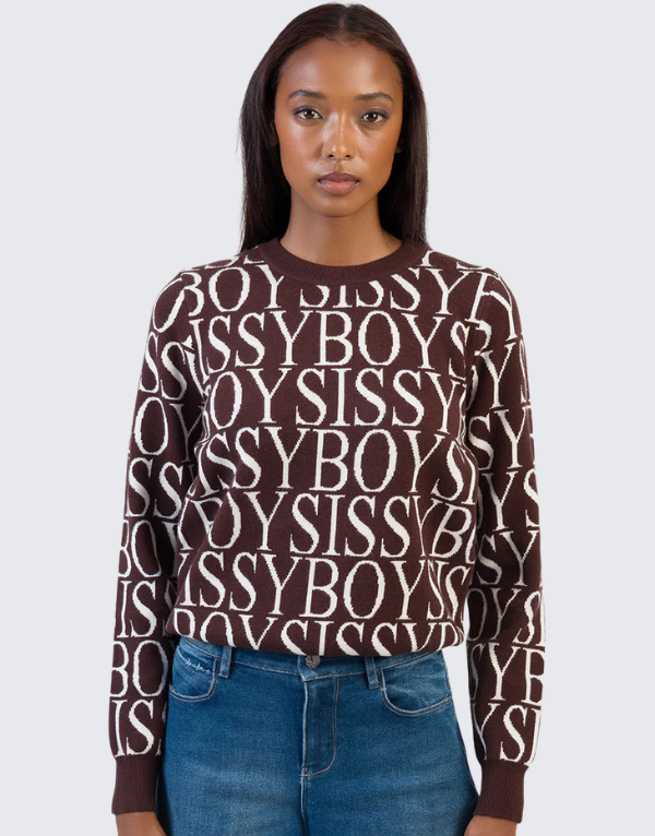 Sissy Boy Chelsea Sweater Brown Cream Women
