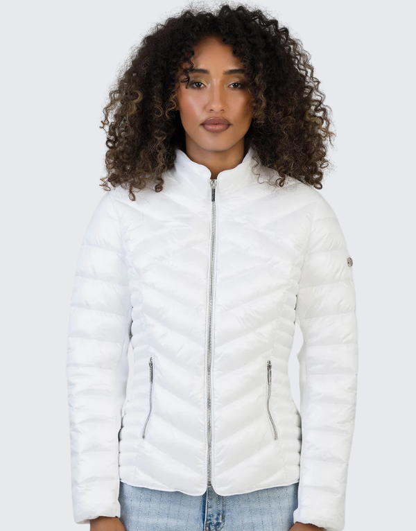 Sissy Boy Cropped Puffer Jacket White Women