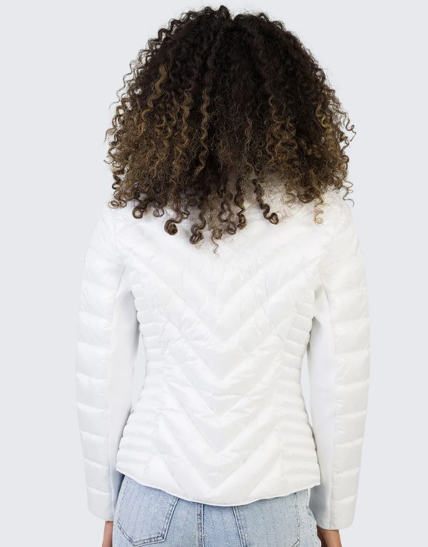 Sissy Boy Cropped Puffer Jacket White Women