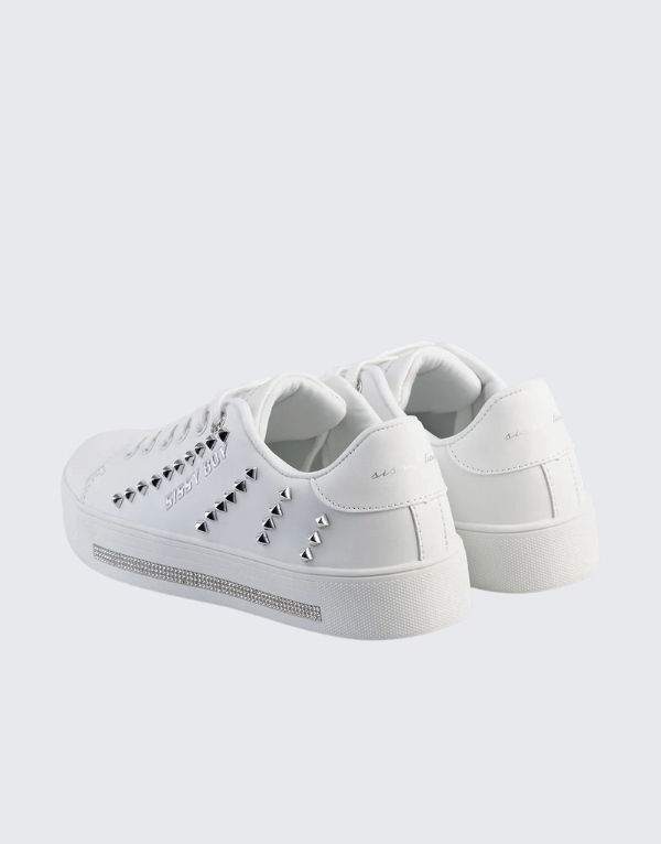 Sissy Boy Diamante Sneaker – White