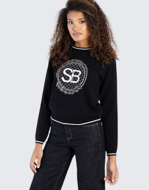 Sissy Boy Logo Sweater In Black Womens