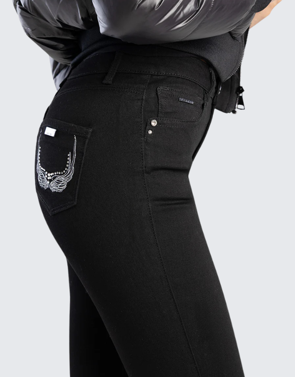 Sissy Boy Mid Waist Skinny Jeans Black Women