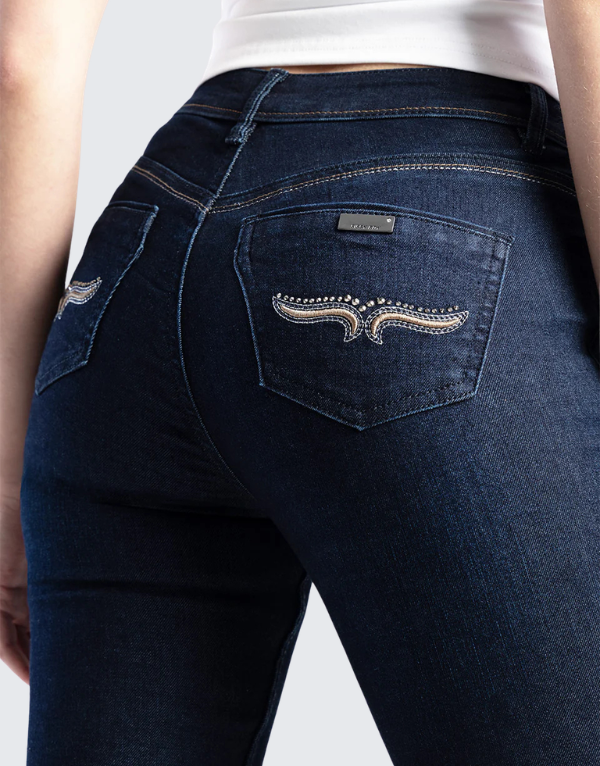 Sissy Boy Mid-Waist Skinny Jeans Dark Vintage Women