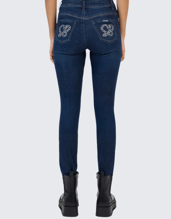 Sissy Boy Mid Waist Skinny Jeans Dark Vintage Women