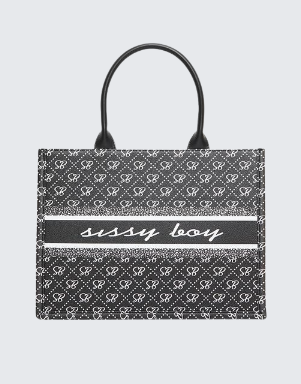 Sissy Boy Printed Jacquard Tote Bag In Black Women