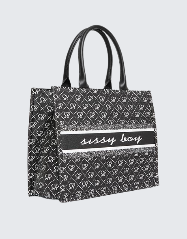 Sissy Boy Printed Jacquard Tote Bag In Black Women
