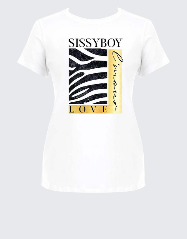 Sissy Boy Regular Fit Multi-Tech Logo T-Shirt White Womens