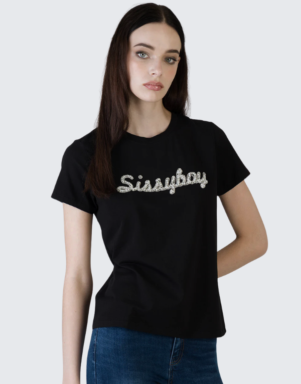 Sissy Boy Regular Fit Short Sleeve T-Shirt Black