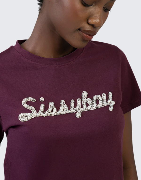 Sissy Boy Regular Fit Short Sleeve T-Shirt Burgundy