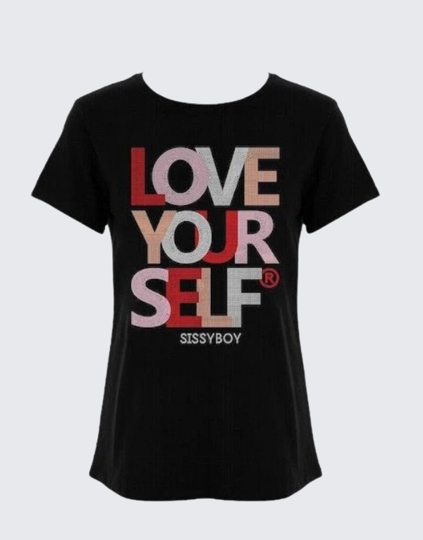 Sissy Boy Regular Fit Short Sleeve T-Shirt In Black Womens