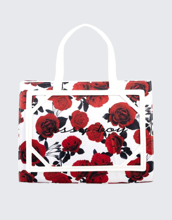 Sissy Boy Rose Printed Tote Bag In Red And White Women