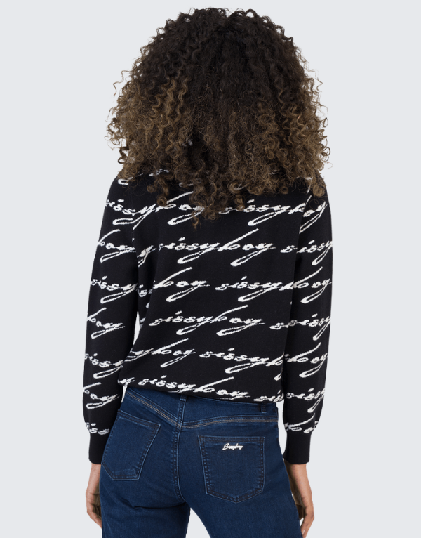 Sissy Boy See Me Sweater Black Off White Women