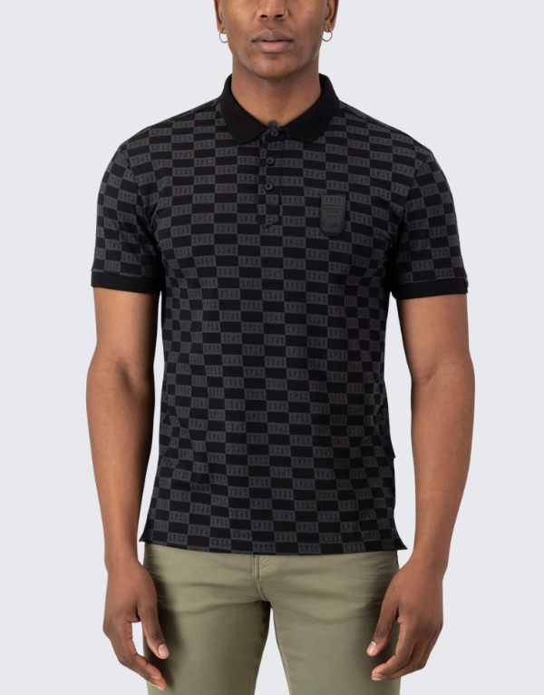 S.P.C.C. Dermott Short Sleeve Golfer Black Men