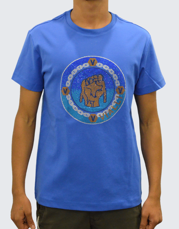 Vialli Iglow Short Sleeve T-Shirt In Blue Men