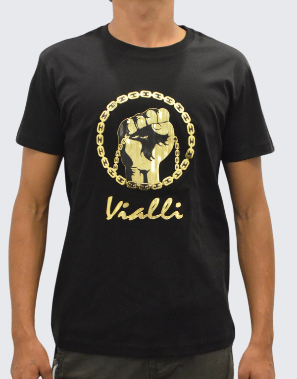 Vialli Ilowe Short Sleeve T-Shirt In Black Men
