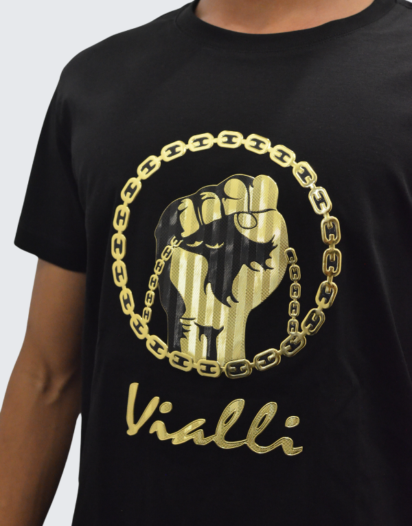 Vialli Ilowe Short Sleeve T-Shirt In Black Men