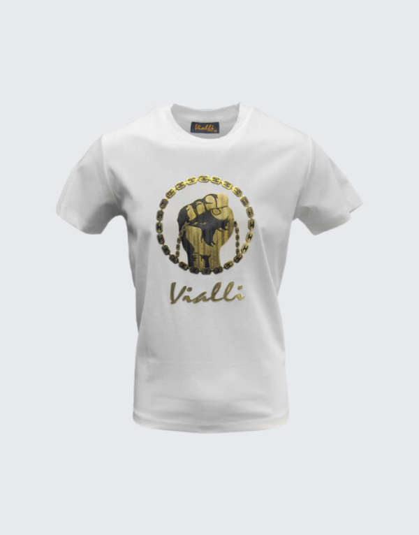 Vialli Ilowe Short Sleeve T-Shirt White Men