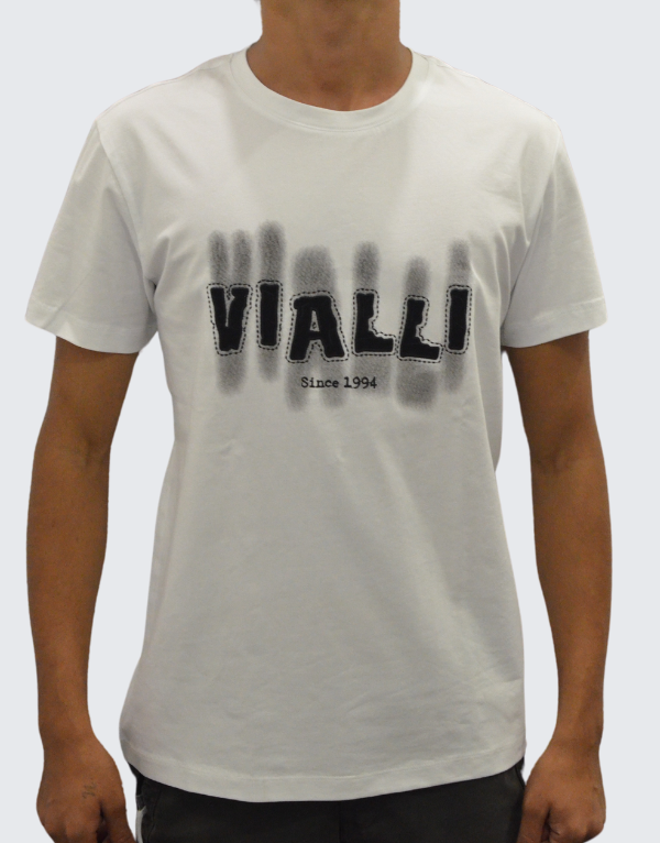 Vialli Imensify Short Sleeve T-Shirt In White Men