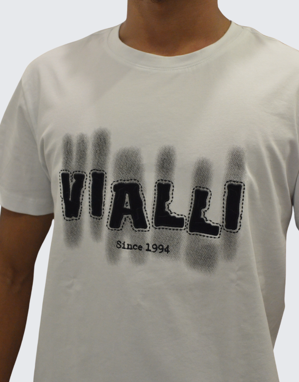 Vialli Imensify Short Sleeve T-Shirt In White Men