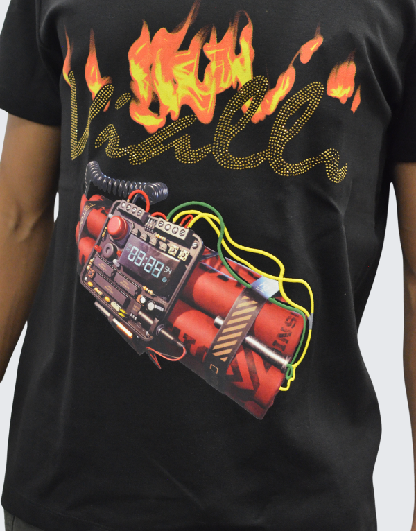 Vialli Inflame Short Sleeve T-Shirt In Black Men