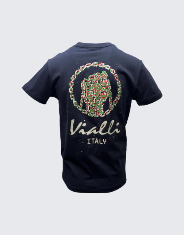Vialli Intruder Short Sleeve T-Shirt Navy Men