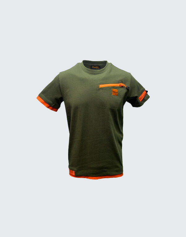 Vialli Ispeet Short Sleeve T-Shirt Olive Men
