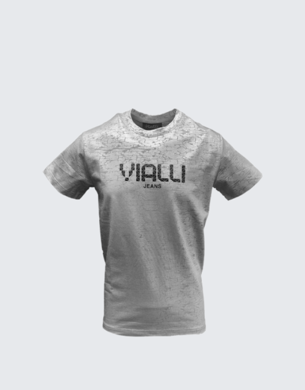 Vialli Istar Short Sleeve T-Shirt Silver Men