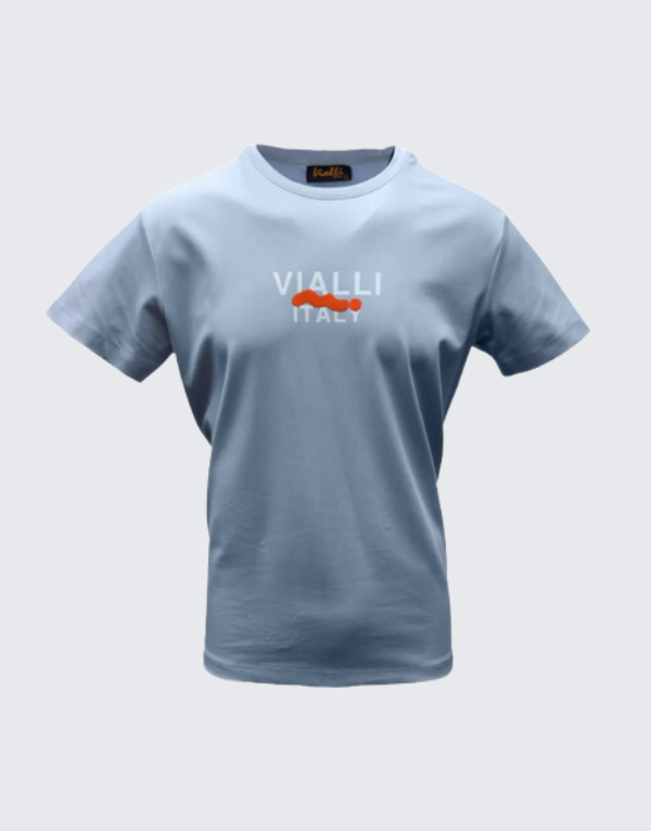 Vialli Ivan Short Sleeve T-Shirt Baby Blue Men
