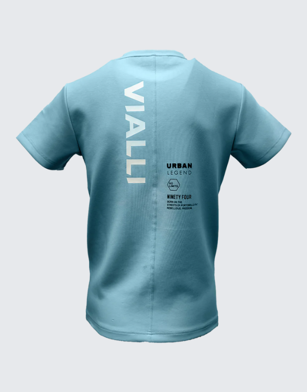 Vialli Jakes Short Sleeve T-Shirt In Baby Blue Men