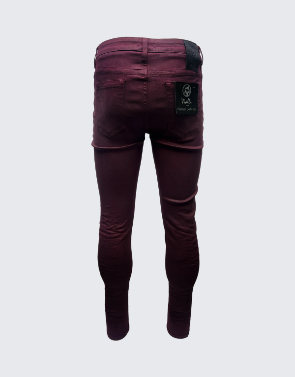 Vialli Jealous Ultra Fit Jeans In Wine Men