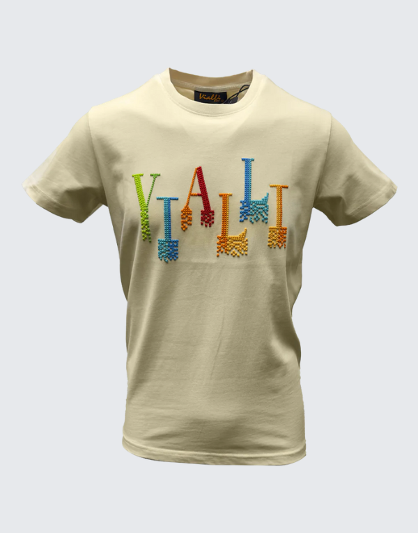 Vialli Jelly Short Sleeve T-Shirt In Cream