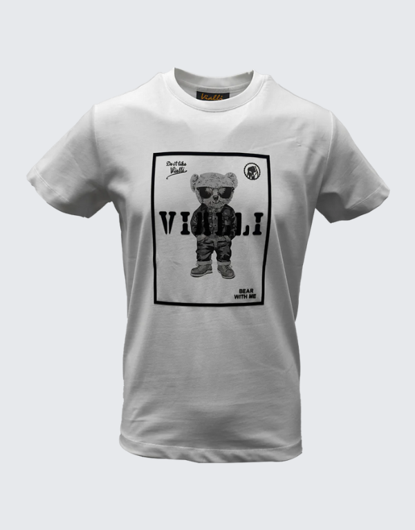 Vialli Joggy Short Sleeve T-Shirt In White Men