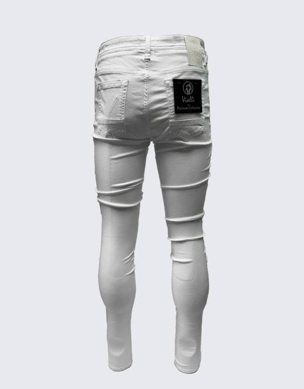 Vialli Juckichini Ultra Fit Jeans In White Mens