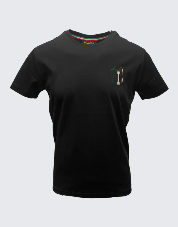 Vialli Junior Short Sleeve T-Shirt In Black Men