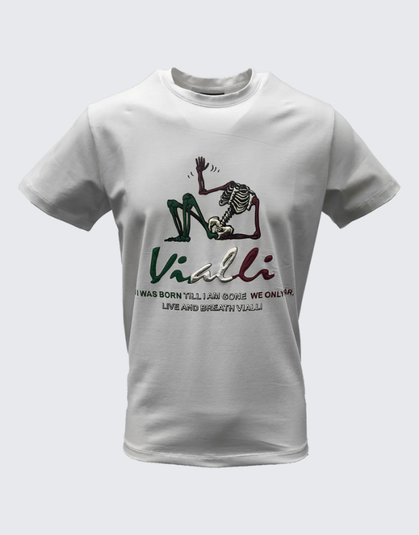 Vialli Jupitor Short Sleeve T-Shirt In White Men