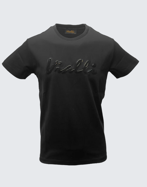 Vialli Justin Short Sleeve T-Shirt In Black Men