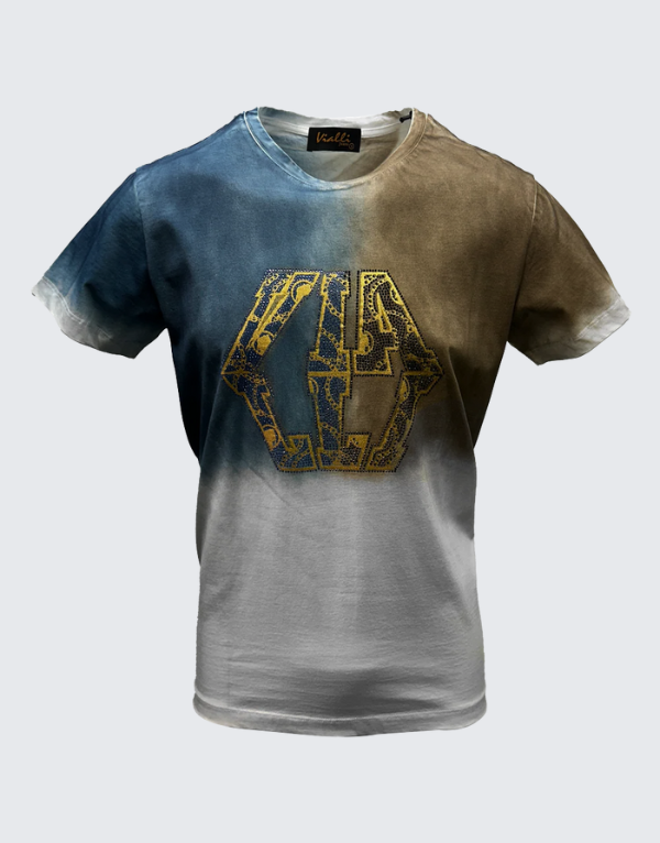 Vialli Kanjja Short Sleeve T-Shirt White Multi Men