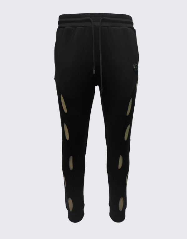 Vialli Kenpant Track Pants In Black And Gold Men