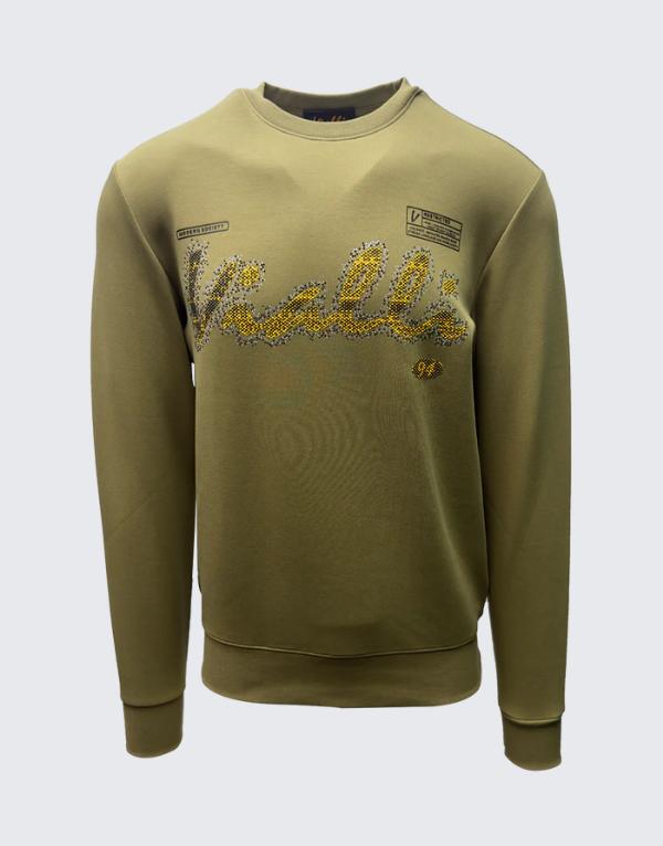 Vialli Koppa Sweater In Olive Men