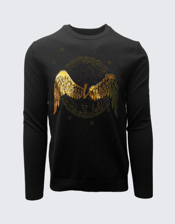 Vialli Krosa Sweater In Black Mens