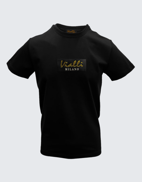 Vialli Lagos Short Sleeve T-Shirt Black Men