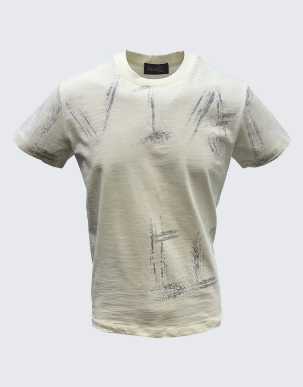 Vialli Latin Short Sleeve T-Shirt Off White Men